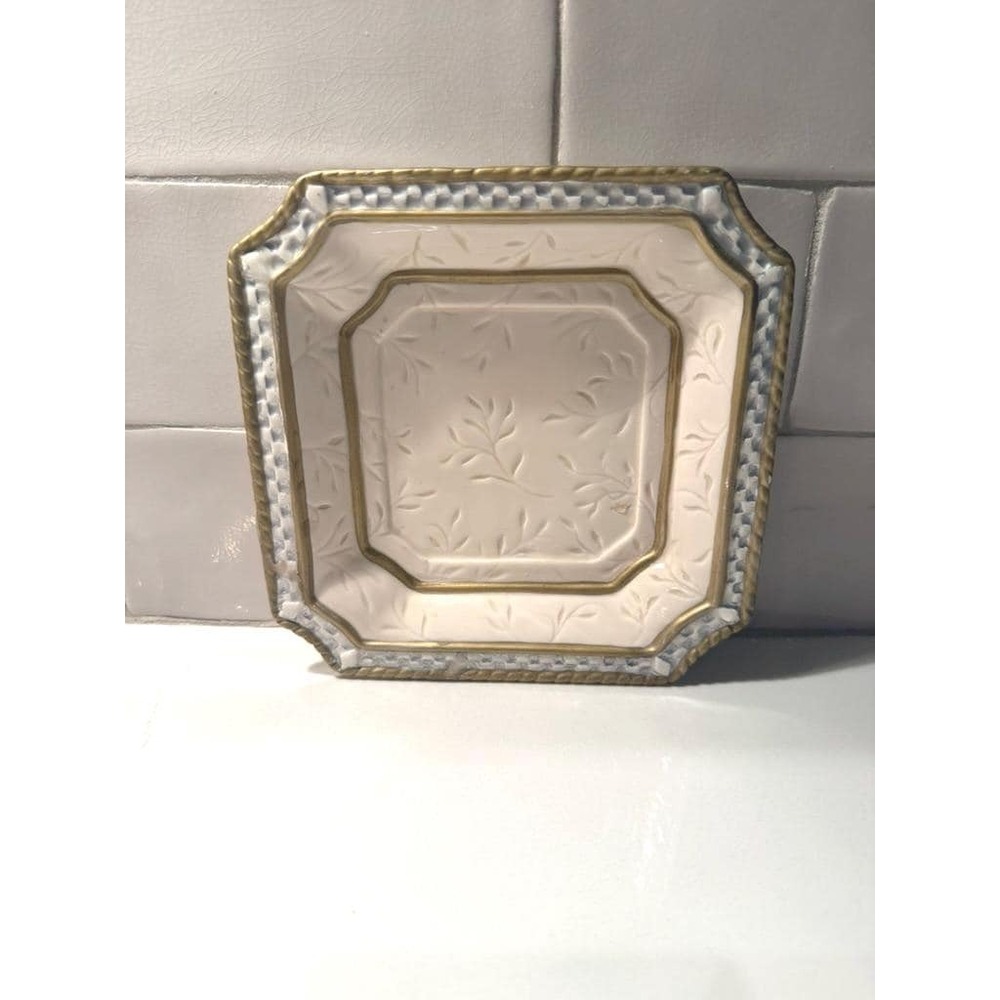 Vintage Fitz And Floyd Home Fragrance Collection, Potpourri Dish, Cream Color